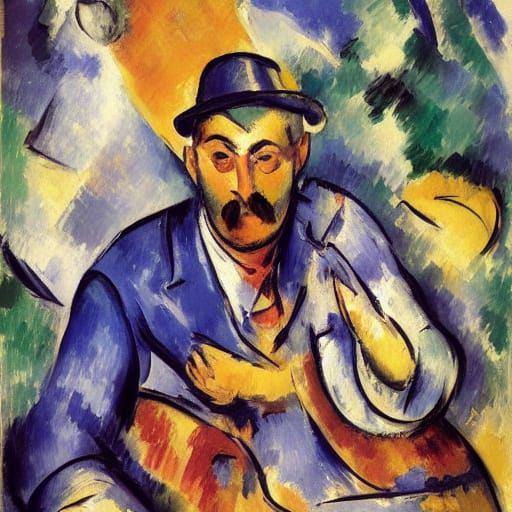 Brave Mouse War Photographer in Expressionist Oil Painting S...