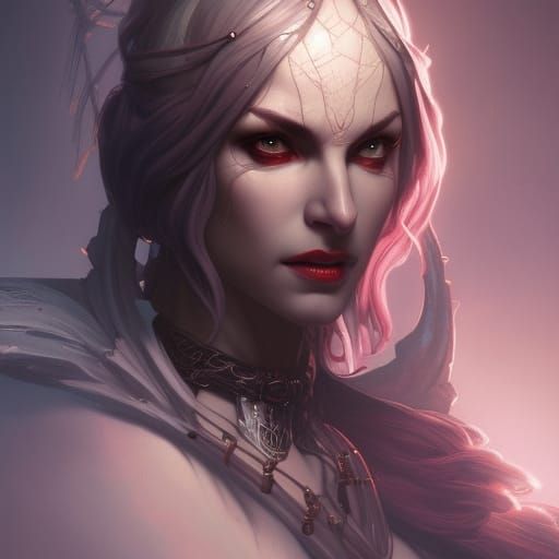 Lilith Diablo Concept Art in Vibrant Triadic Colors