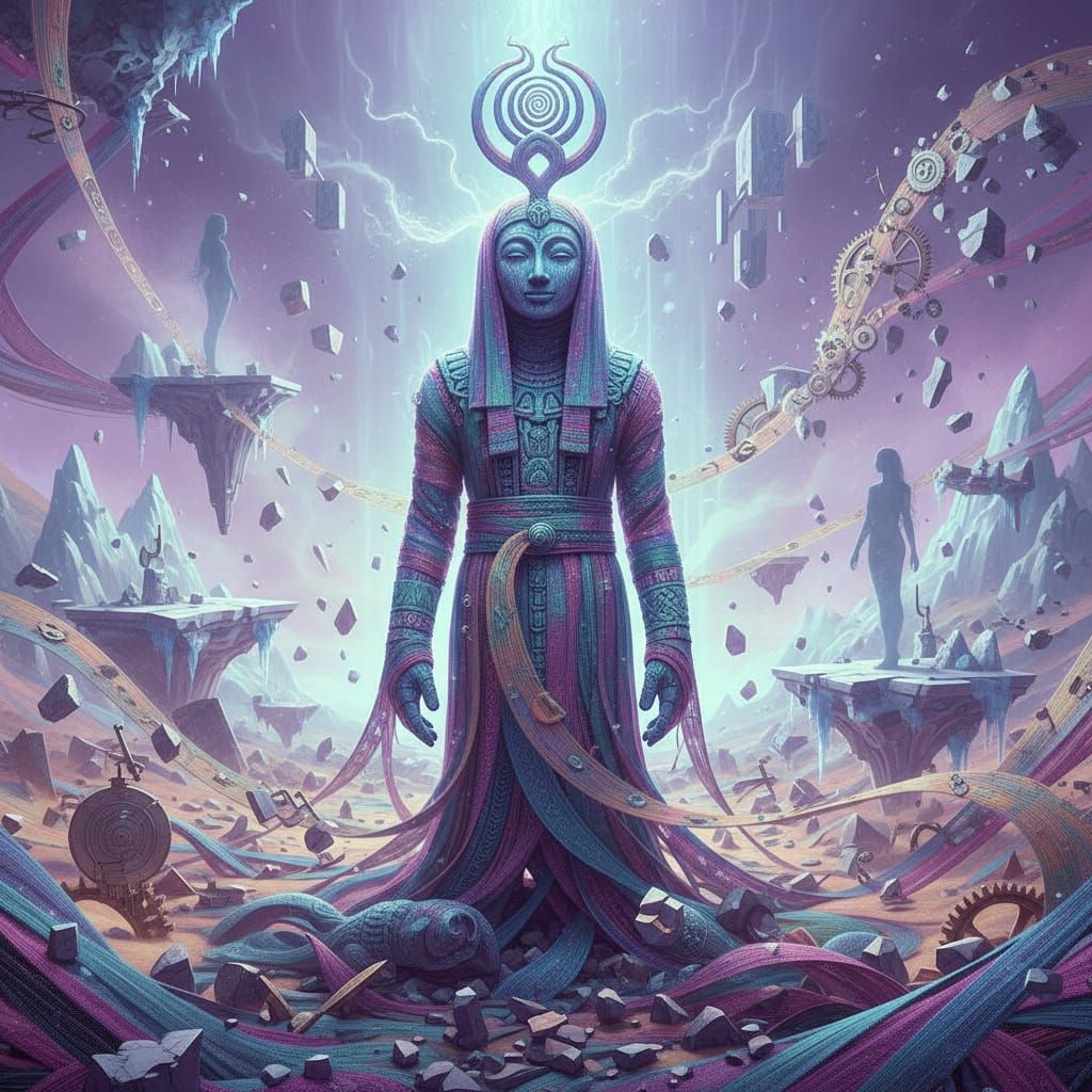 Jacquard Weave Ushabti Golem Inuk Otherworldly Environment