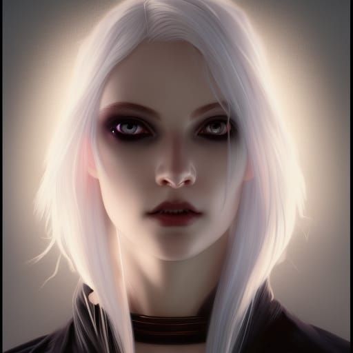 Ethereal Vampire Goddess in Triadic Colors