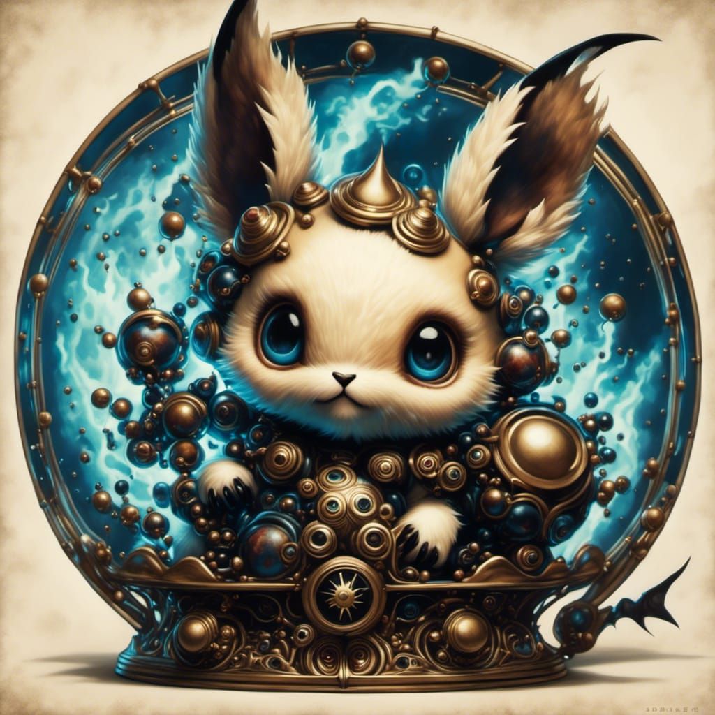 Microphotograph Close-up Portrait of Dark Espurr