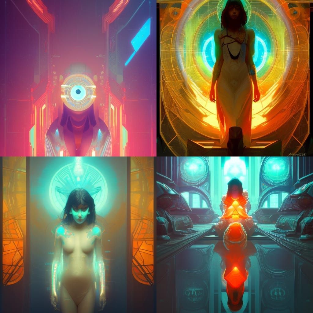 Cyberpunk Vision of Secret Gnostic Key