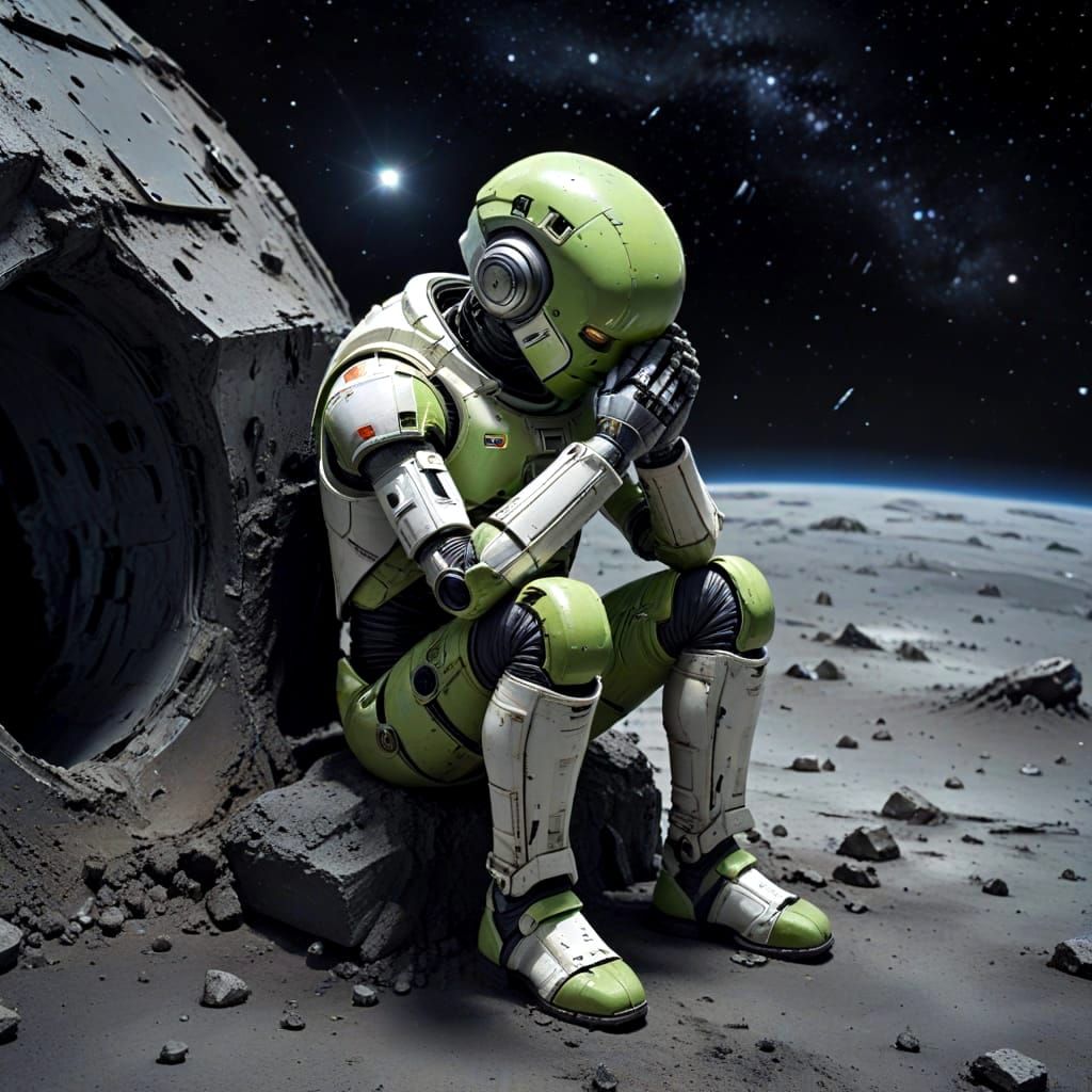 Lonely Android Weeps in Vast Space