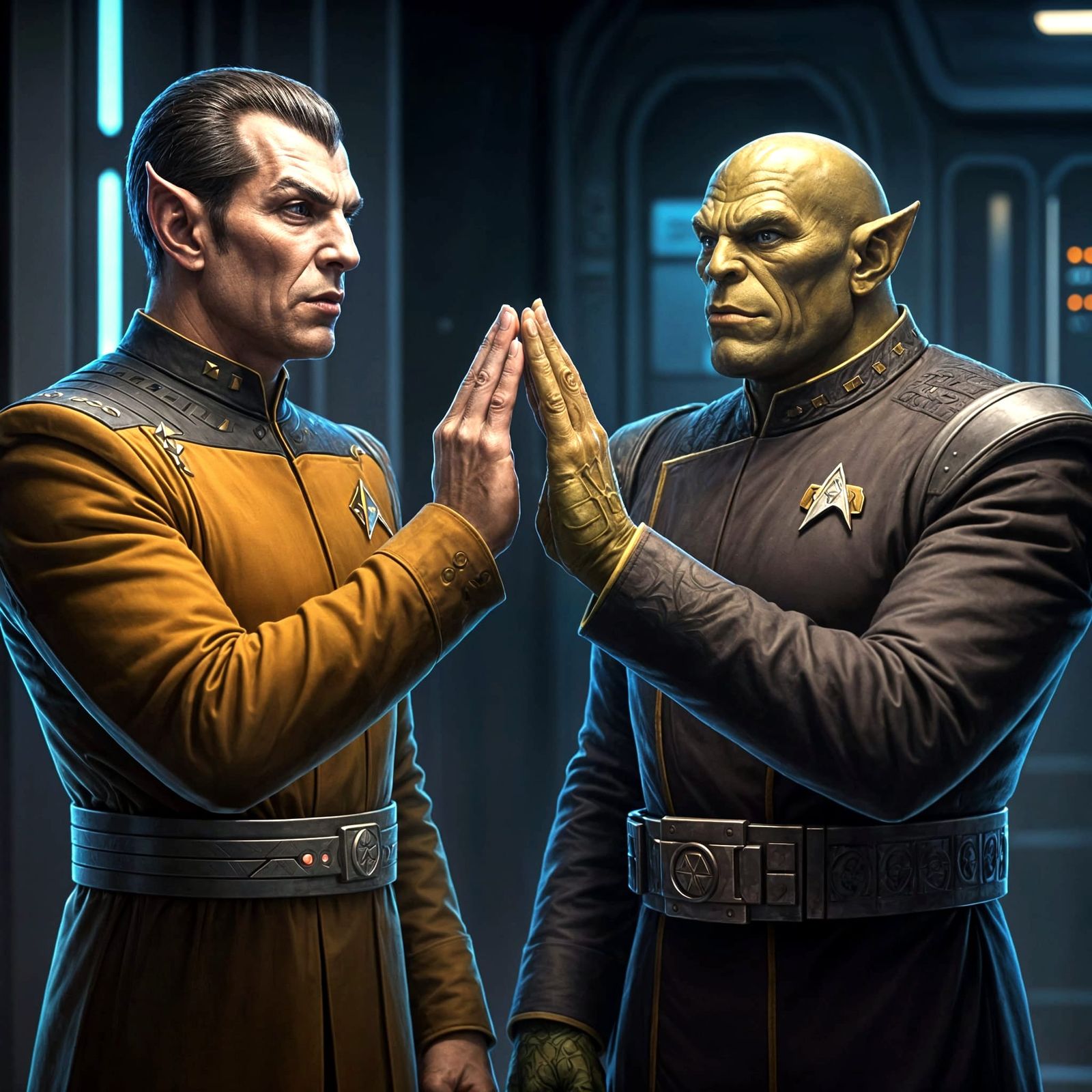 Vulcan Ambassador Meets Orc Diplomat in Interstellar Greetin...