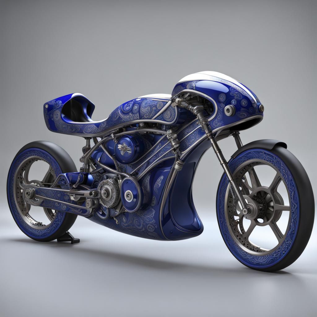 Elegant Racing Bike in Cyber Renaissance Art Style