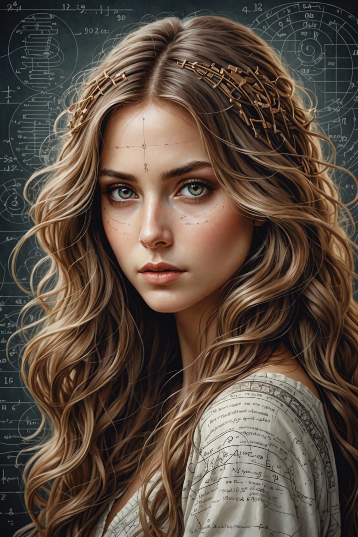 Alluring Female Scientist in Masterpiece Illustration Style