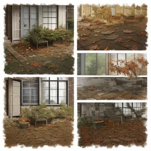 Warm Autumn Collage with Whiskered Feline Companion