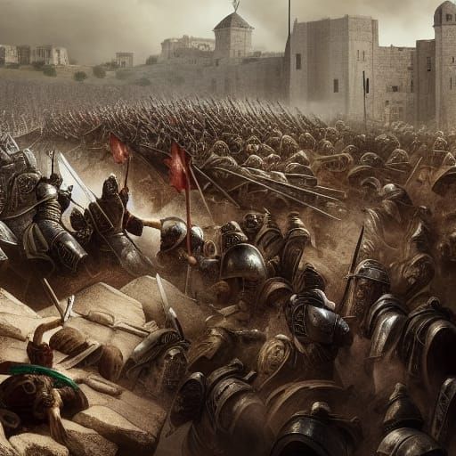 Crusaders Clash in Medieval Jerusalem