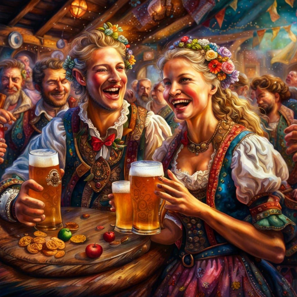 Whimsical Oktoberfest Celebrations in Cinematic Style