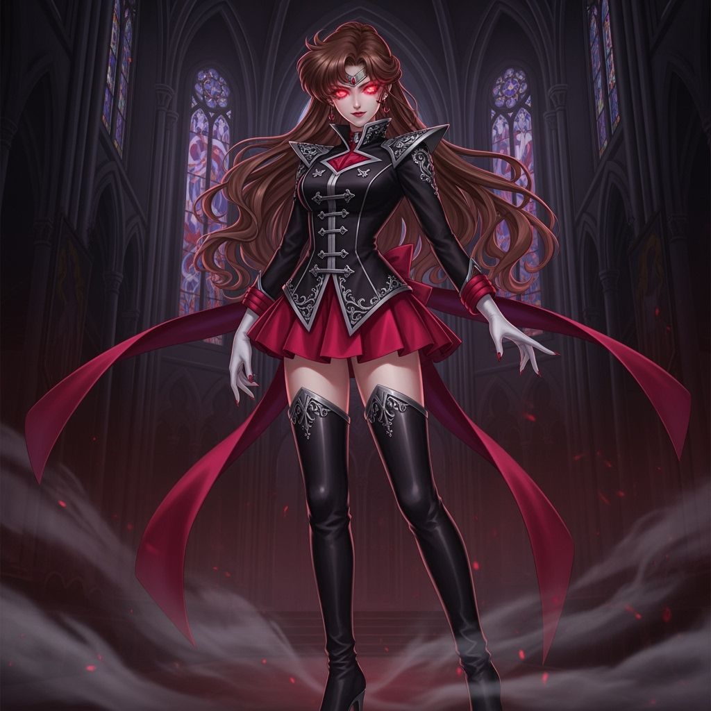 Vampire Sailor Jupiter in Dark Cinematic Anime Style