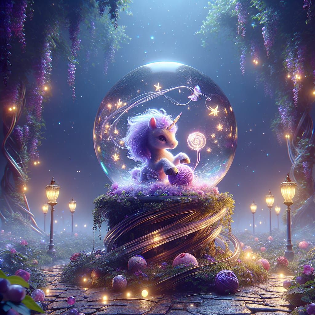 Enchanted Crystal Ball in Hidden Garden: Magical Baby Unicor...