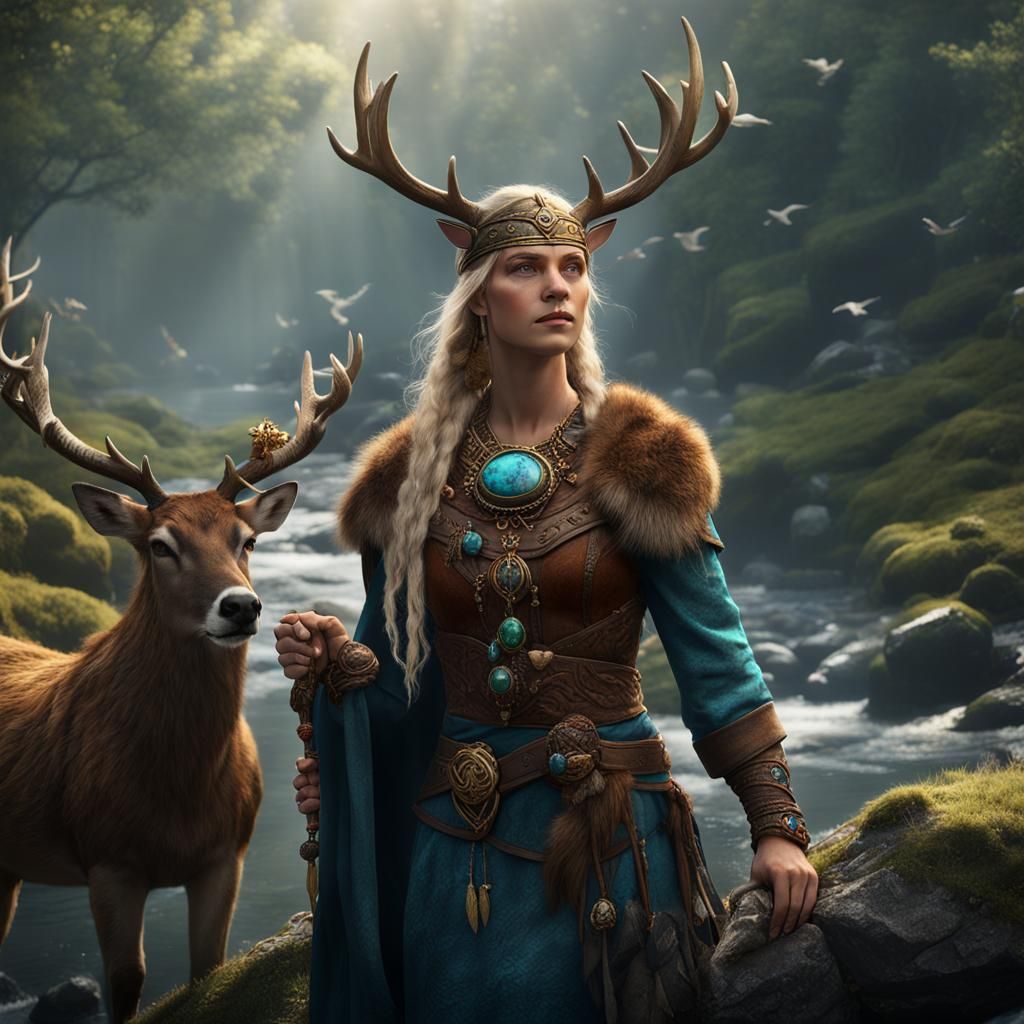 Viking Goddess Freya in Enchanted Vanir Realm