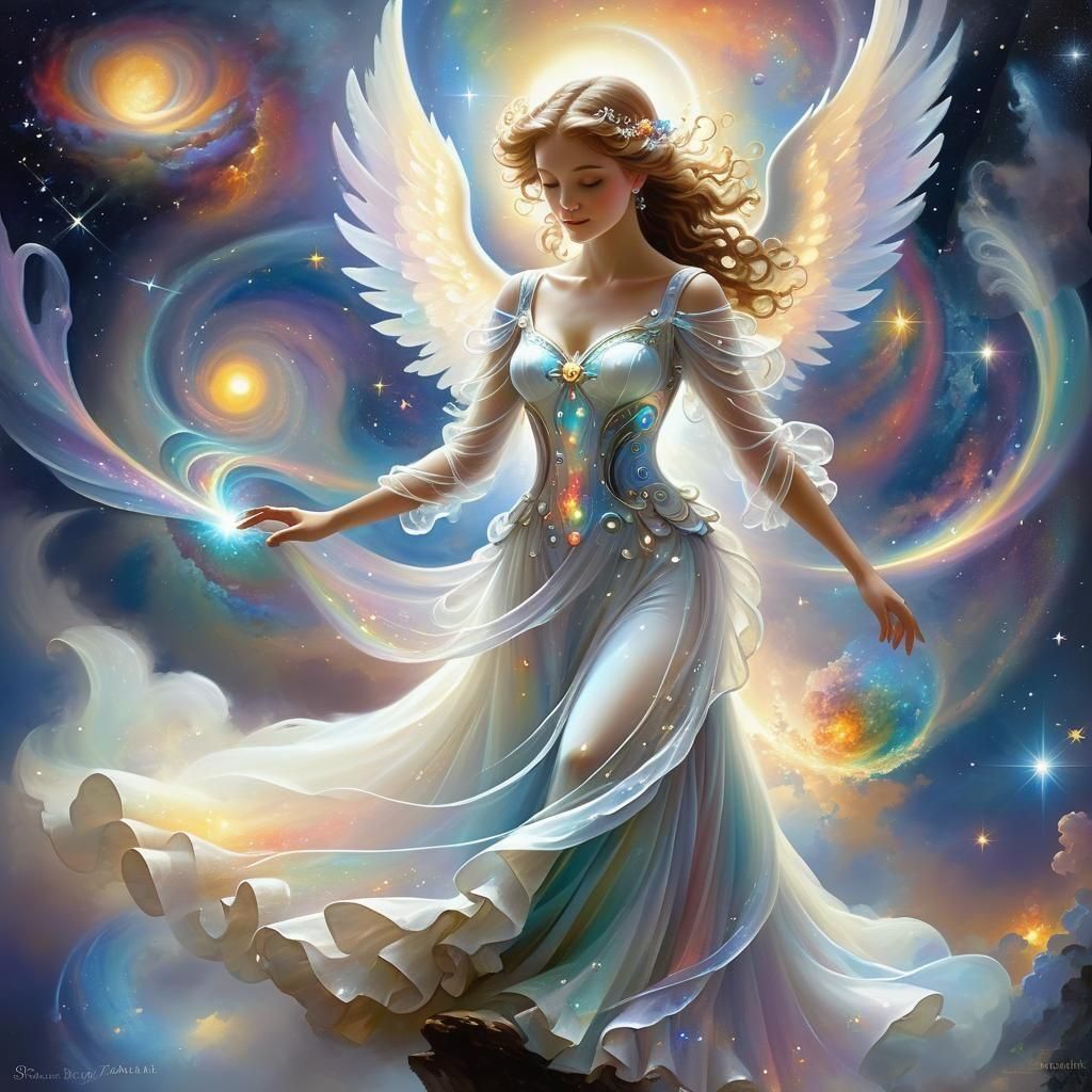 Celestial Dreams in Vibrant Plasma Swirls