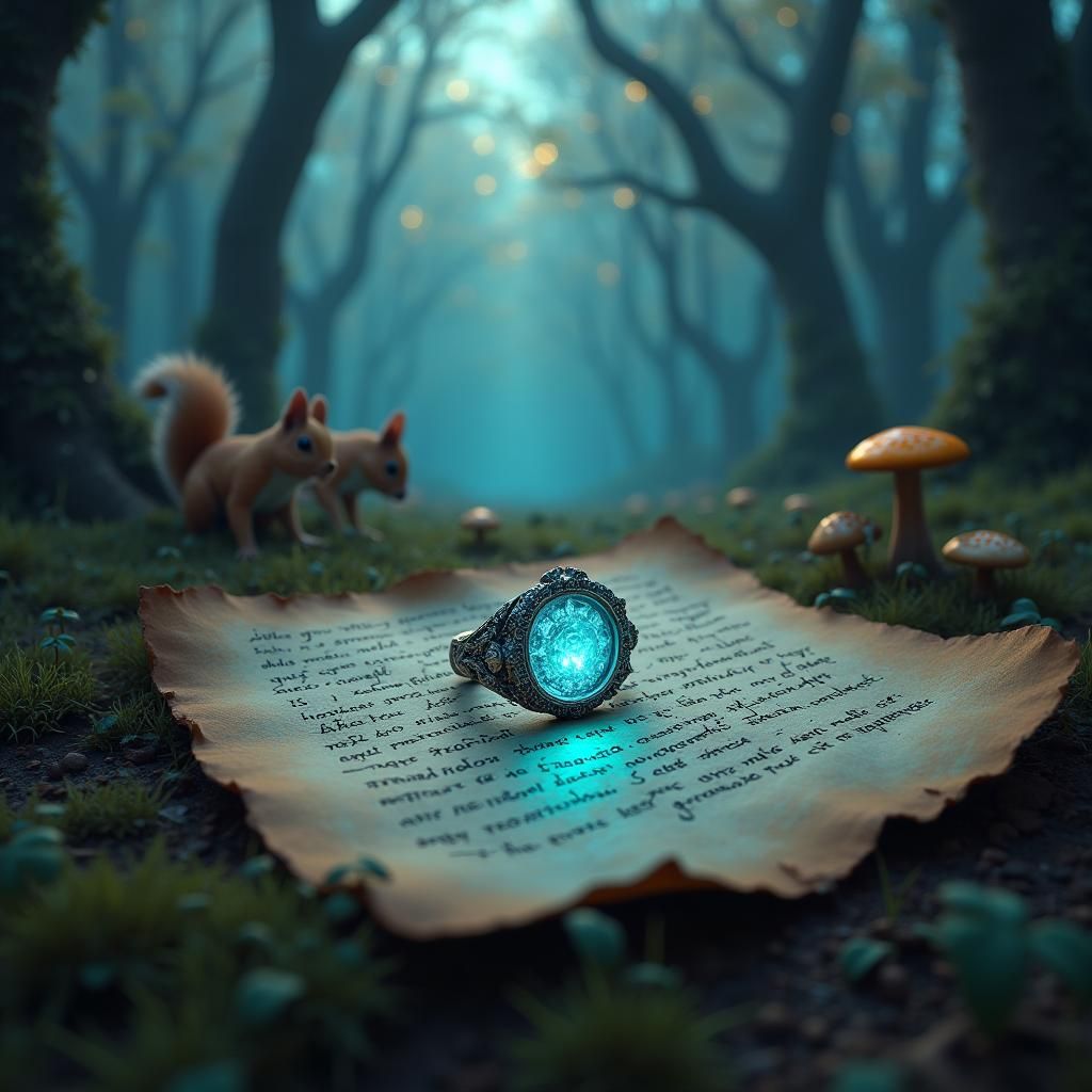 Ethereal Elven Ring Amidst Mystical Forest
