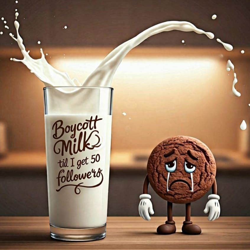 Text Color Change: Boycott Milk in Brown