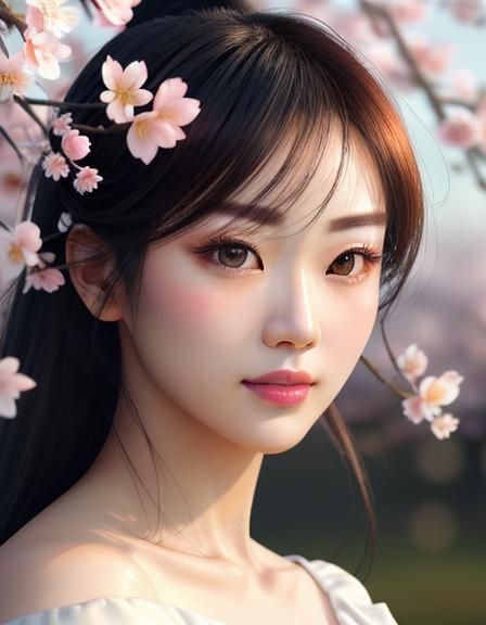 Fashion trendy beautiful and charming woman, gentle and charming Chinese beautiful woman, delicate collarbone, charming ...