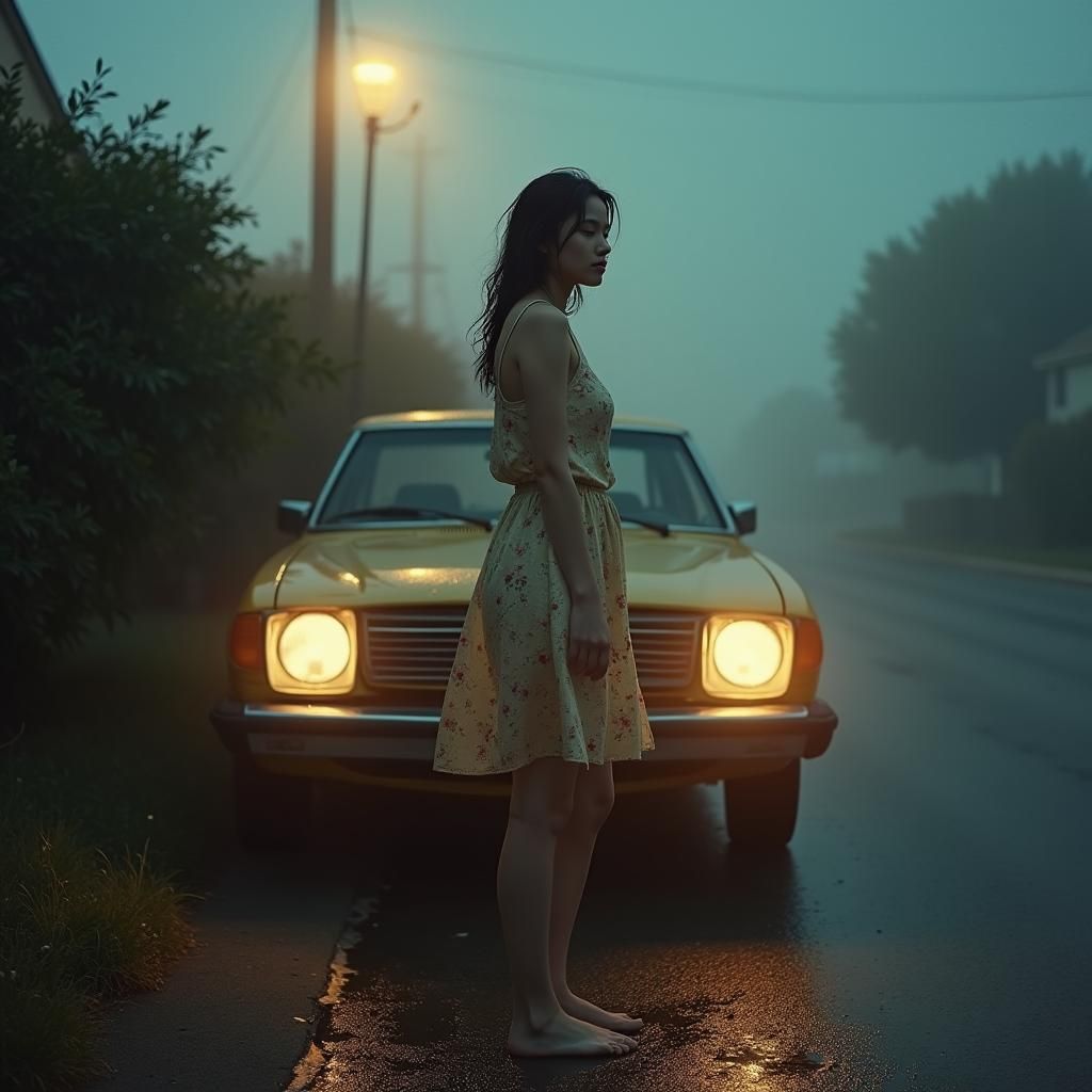 Ethereal Twilight Scene in Hyper-Real Style