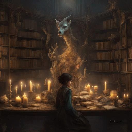 Surreal Librarians Hold Secrets of Old in a Triadic Color Sc...