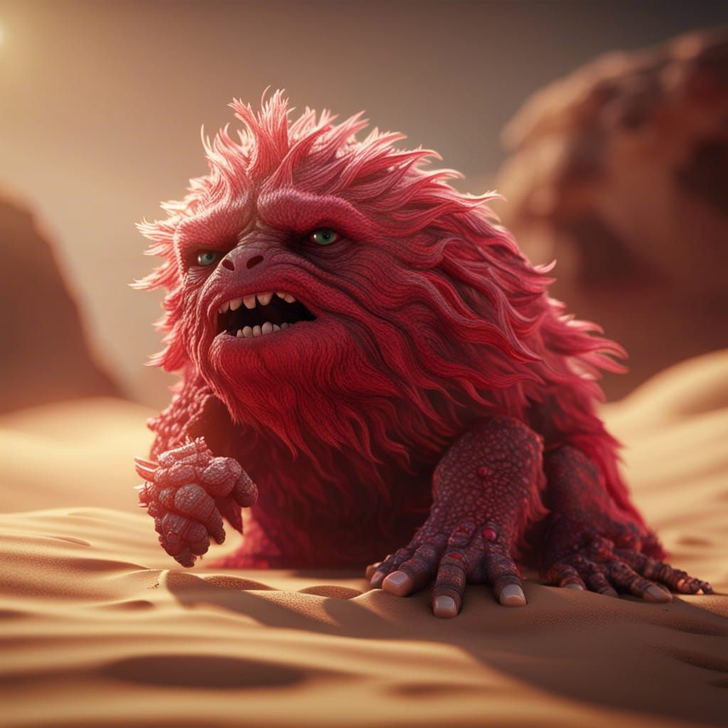 Epic Sand Beast in Stunning HDR, Inspired by 3D Game Cinemat...