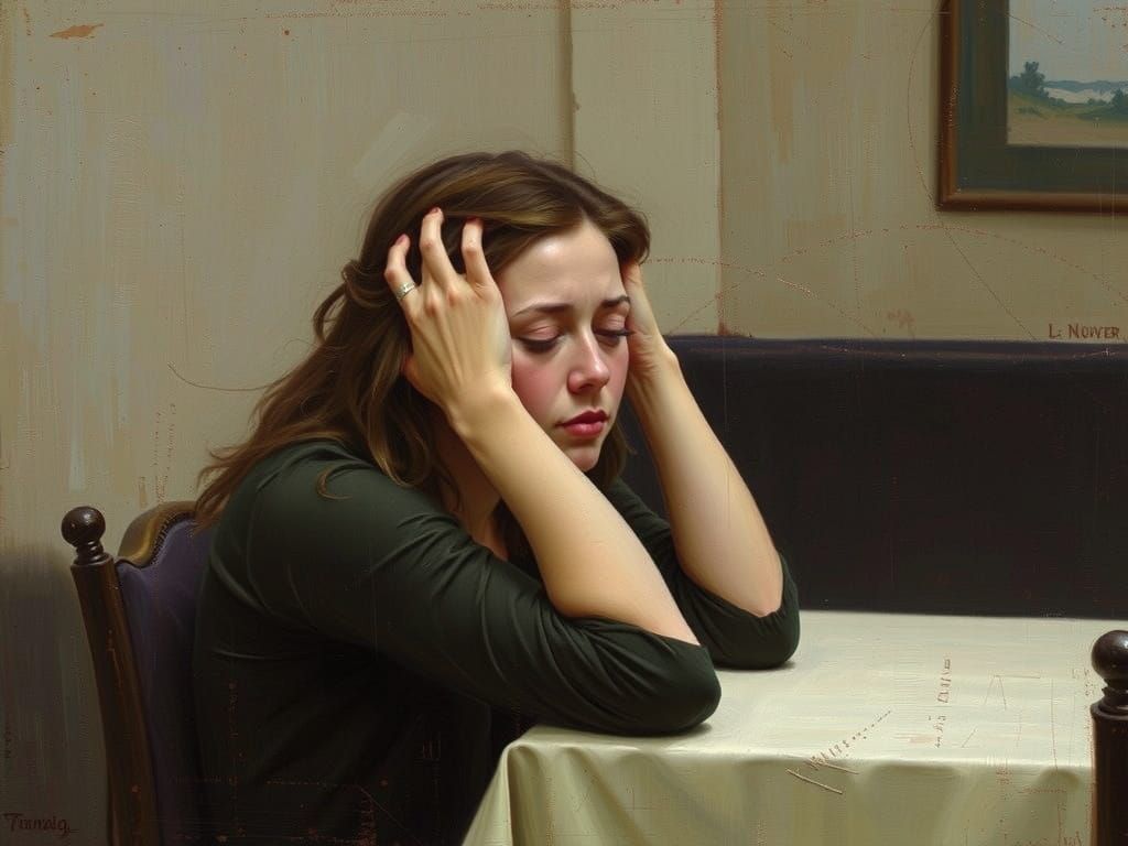 Woman in Sorrowful Melancholy, Traditionally Painterly