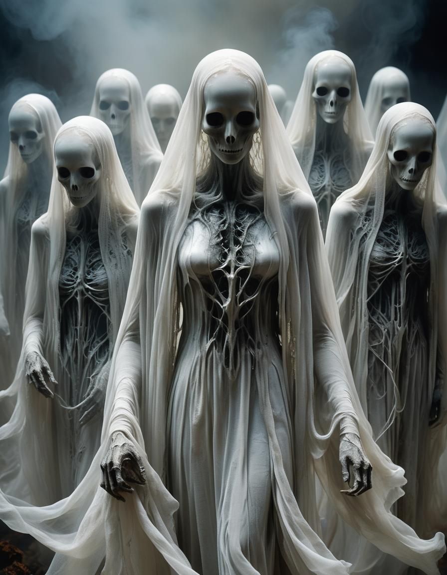 Doomed Hyperrealist Choir of Ghostly Figures