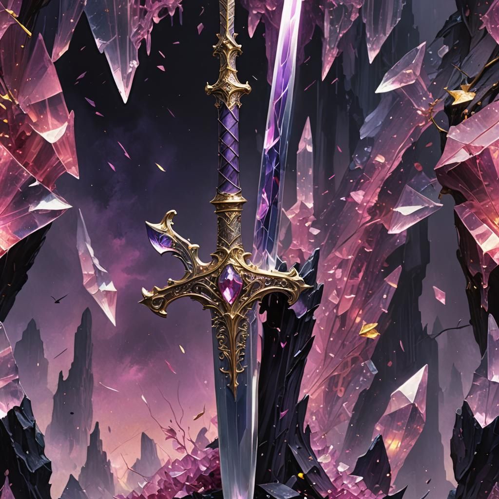 Ethereal Fantasy Sword in Golden Light