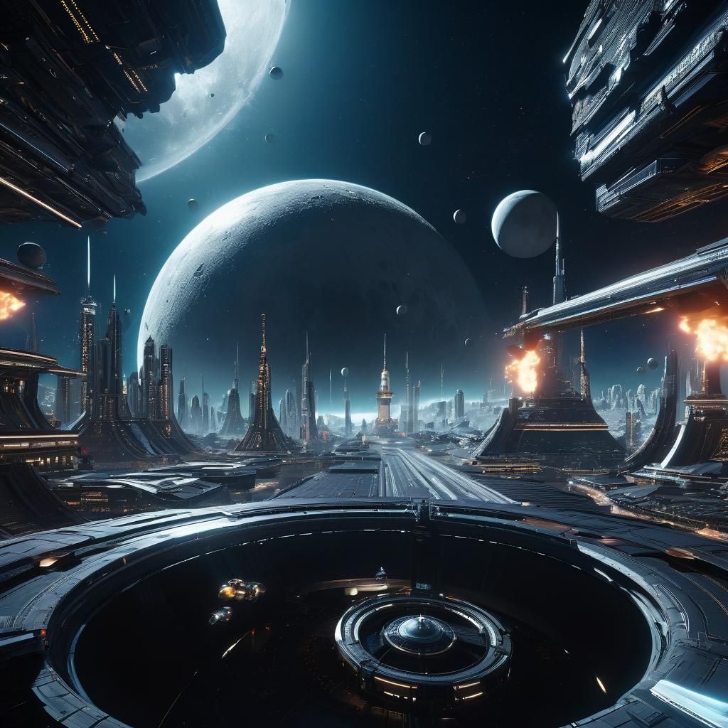 Epic Lunar Metropolis in Cinematic 3D