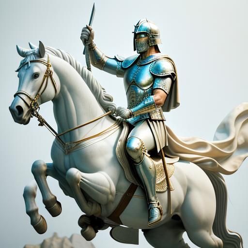 Product Photo, white background, Michelangelo's style, white...