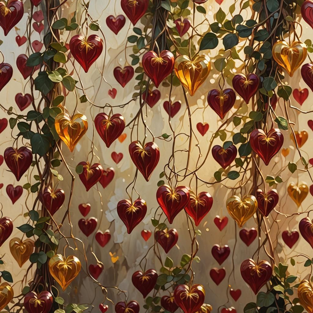 Whimsical Heart-Shaped Blooms in Soft Light