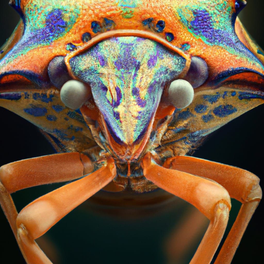 Cute Macro Wildlife Masterpiece in Triadic Colors