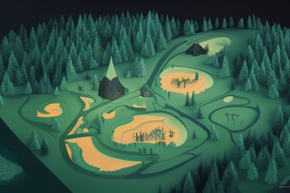 Spooky forest map