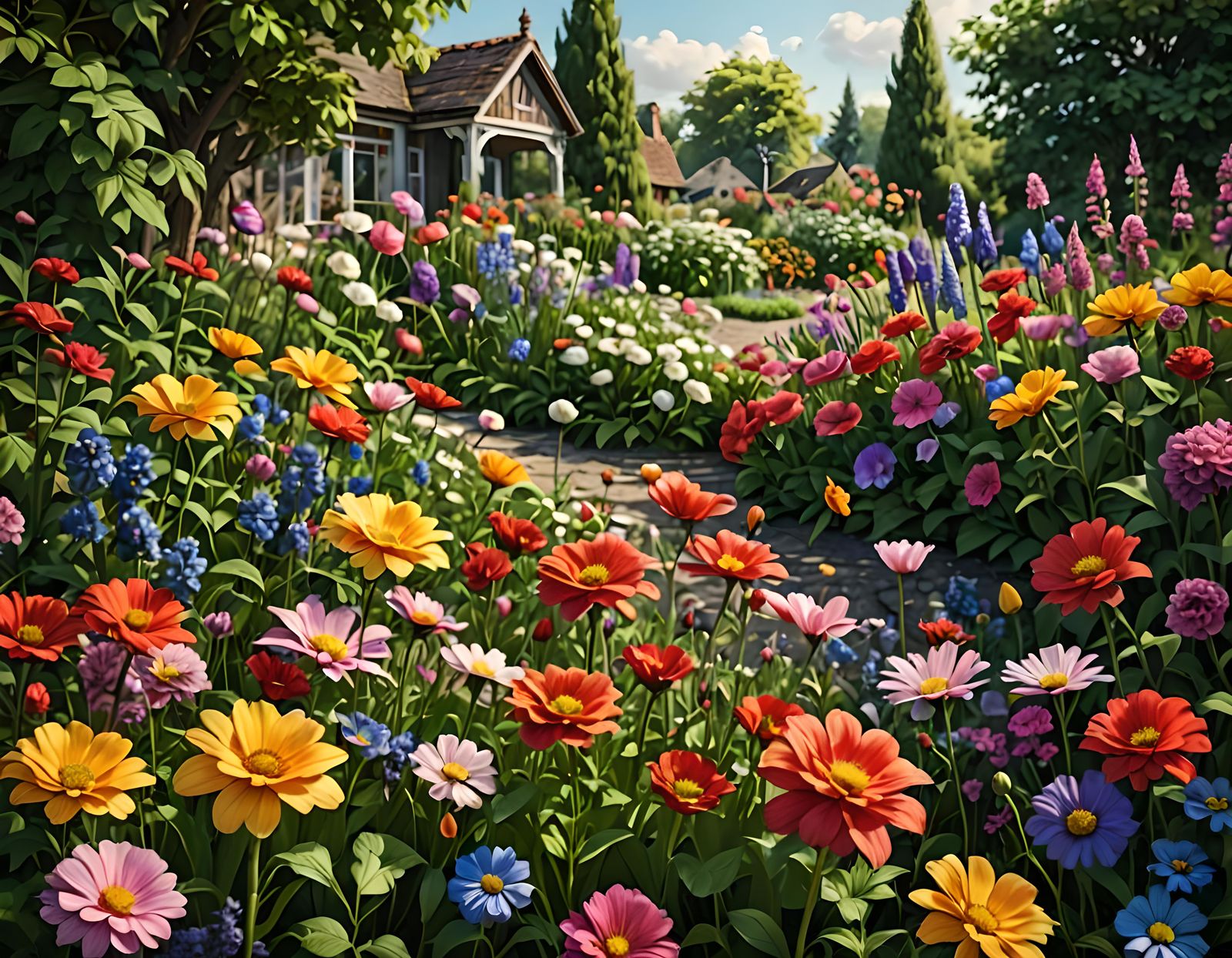 Epic Garden Blooms in Vibrant Splendor