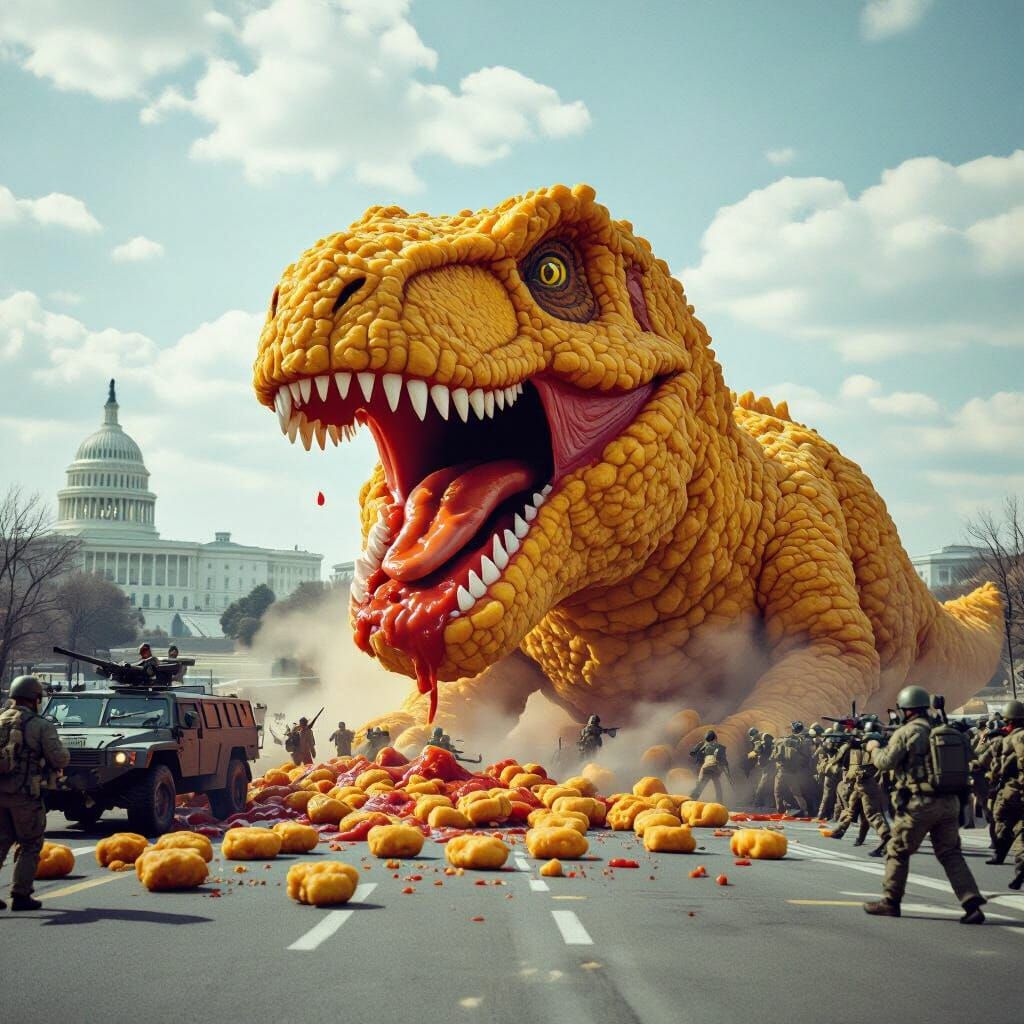 Dinosaur Chicken Nuggets Invade Washington DC