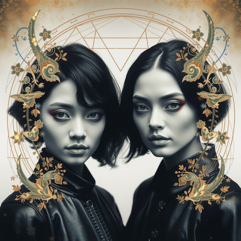 Ethereal Fairy-Like Portrait in Vintage Modern Fusion