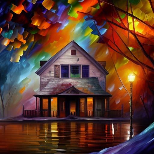 Psychedelic Dream: Abandoned House in Hyperrealism