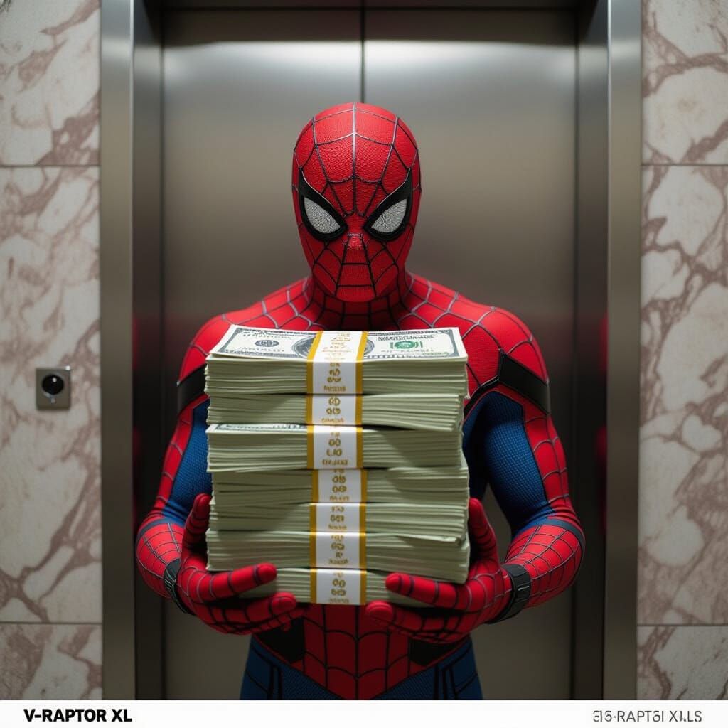 Spiderman Caught With Cash in Cinematic Elevator Scene