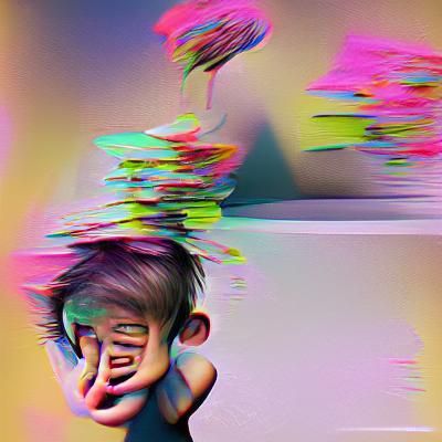 Surreal Representation of the Mind's Turbulent Nature