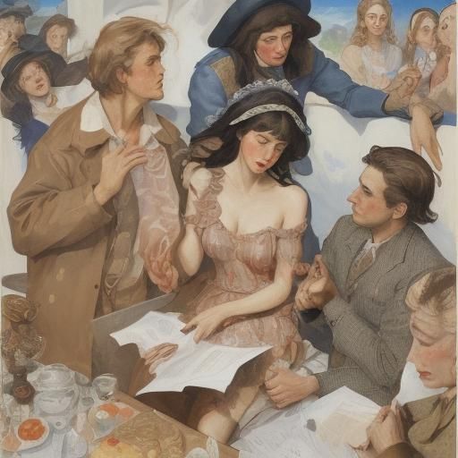 Clandestine Savers in a Moody, Expressionist Landscape