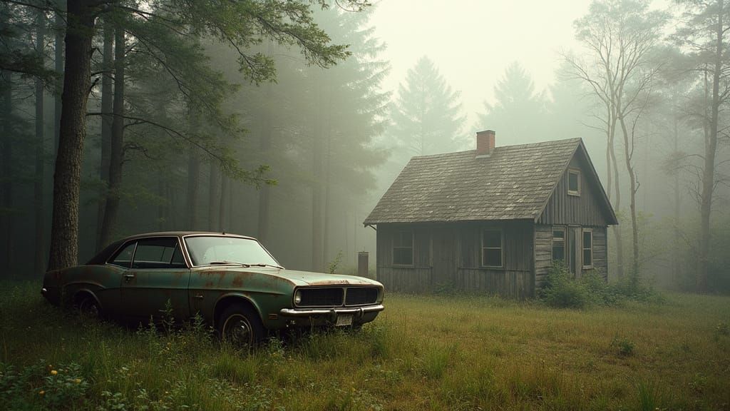 An old abandoned car