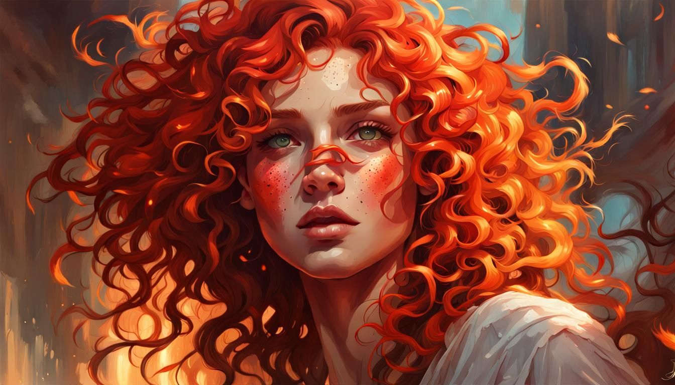 Fantasy Teen Portrait in Hyperdetailed Digital Art Style