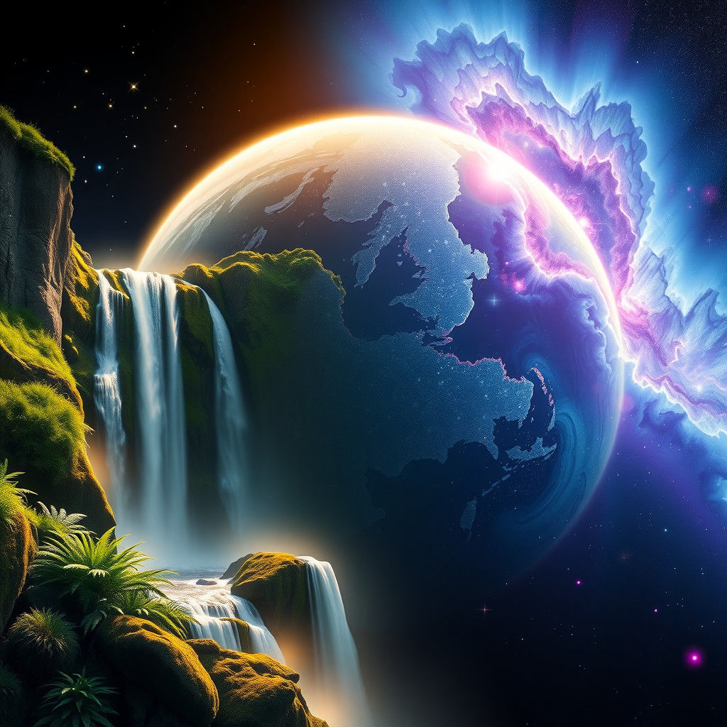 Ethereal Earth in Cosmic Harmony