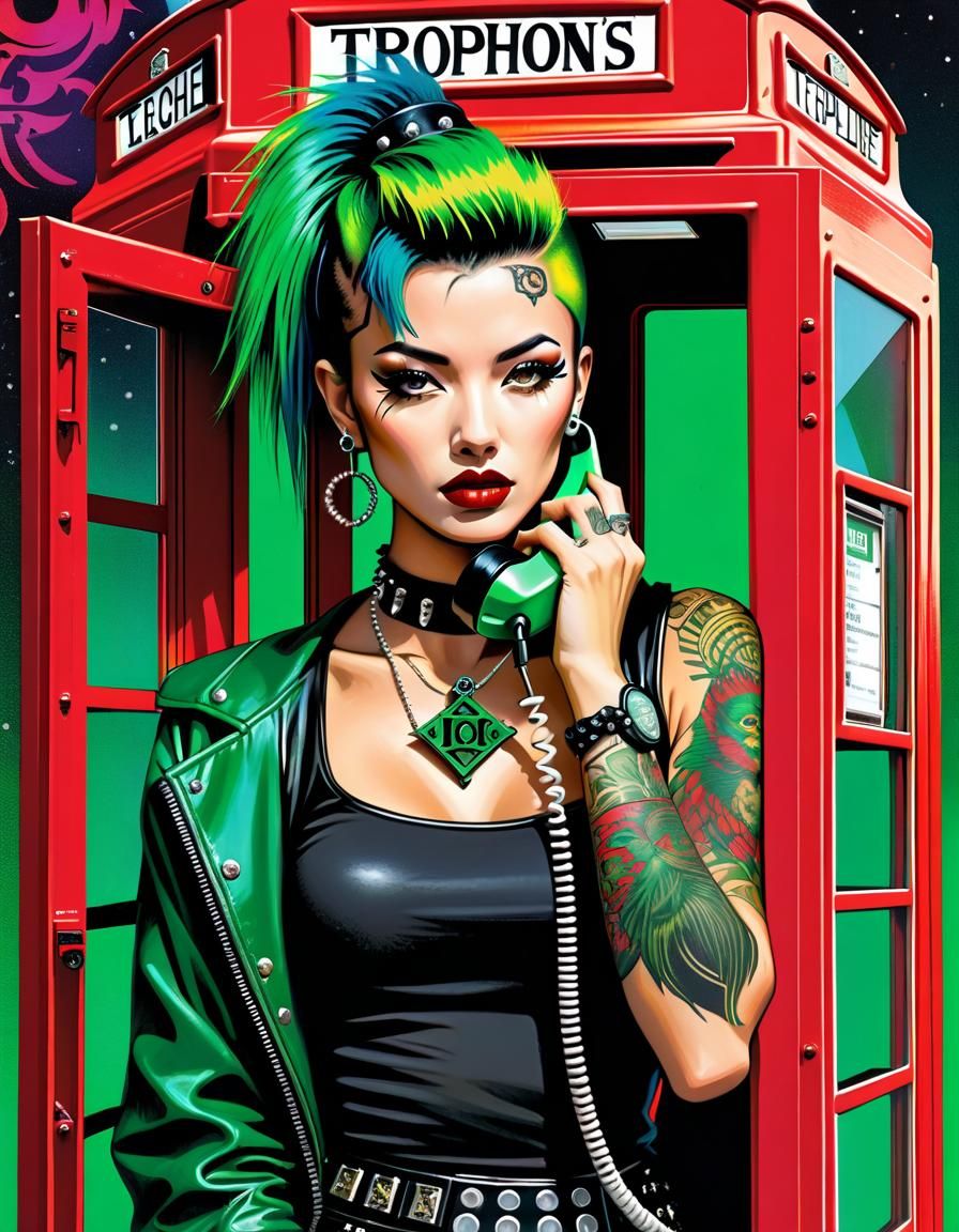 Vintage phone box