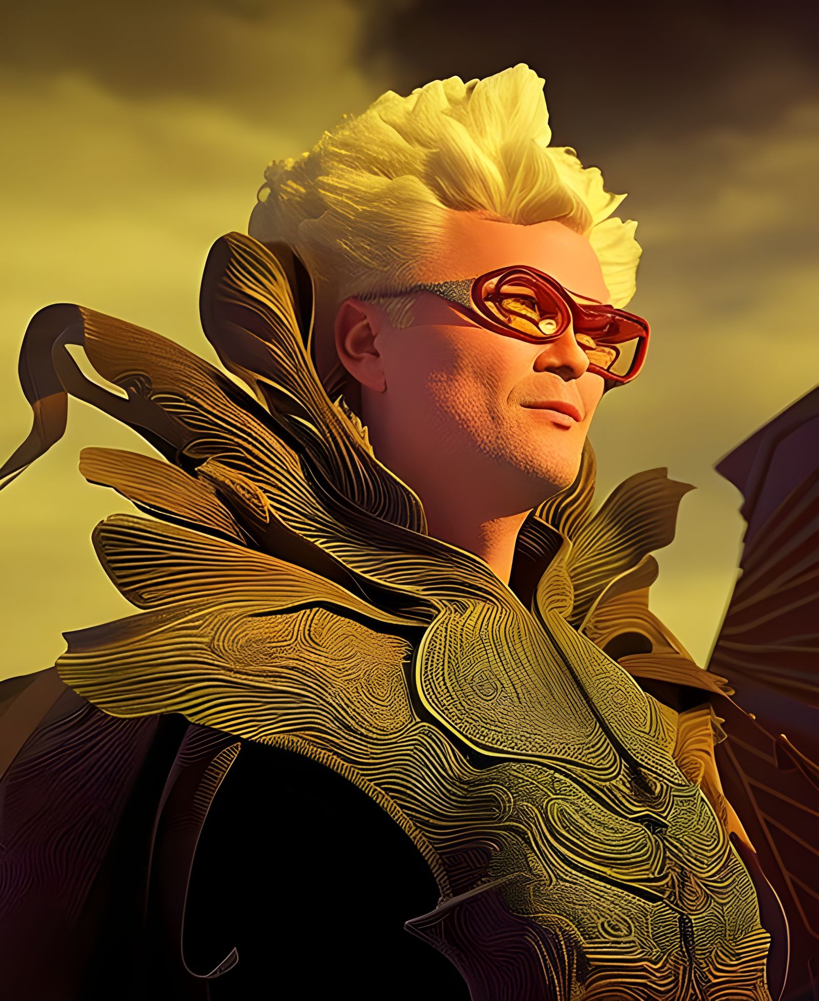 Goku's Elegant Futuristic Form: A Maximalist Masterpiece