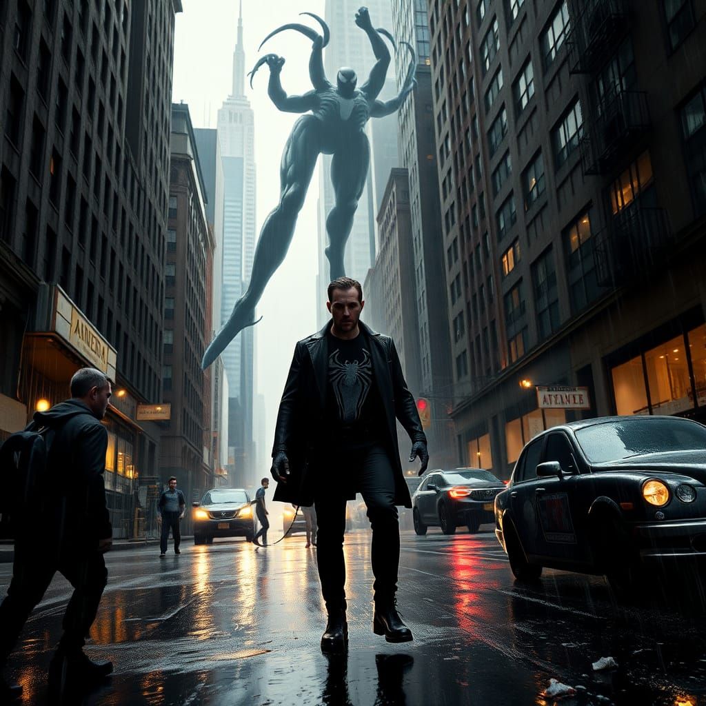 Tom Hardy as Eddie Brock Reunites with Venom in Gritty NYC S...