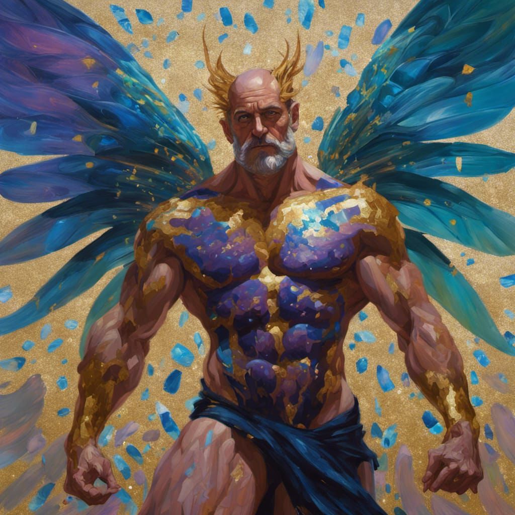 Vibrant Oil Painting of a Powerful Fairy Wizard