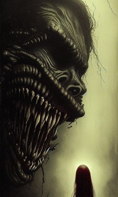 Surreal Horror Goddess in a Dark Fairy Realm