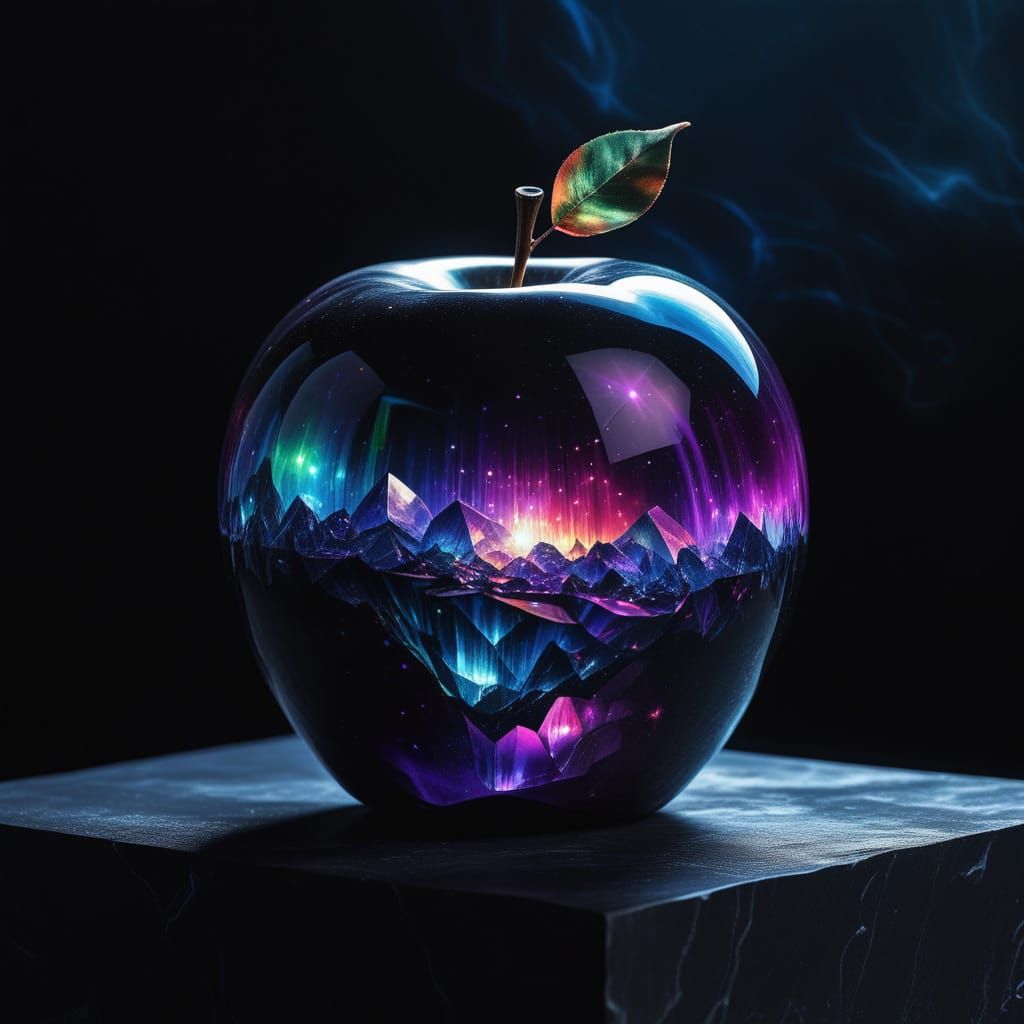Crystal Apple in Cosmic Horror Style