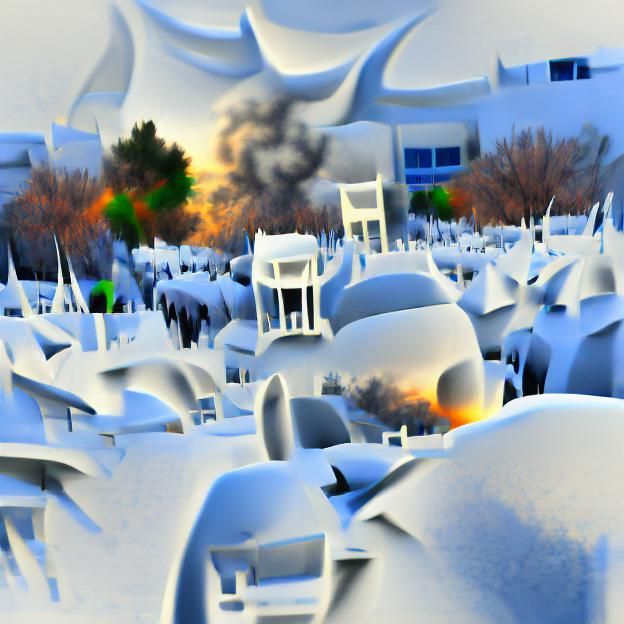 Ethereal Winter Landscape in a Post-Apocalyptic Aesthetic