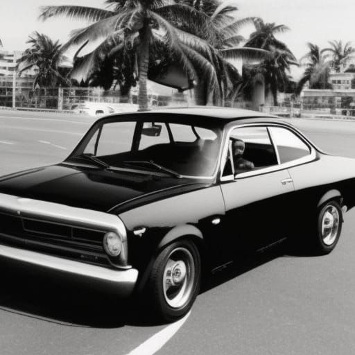 Black Opala Car with Gangsters Inside