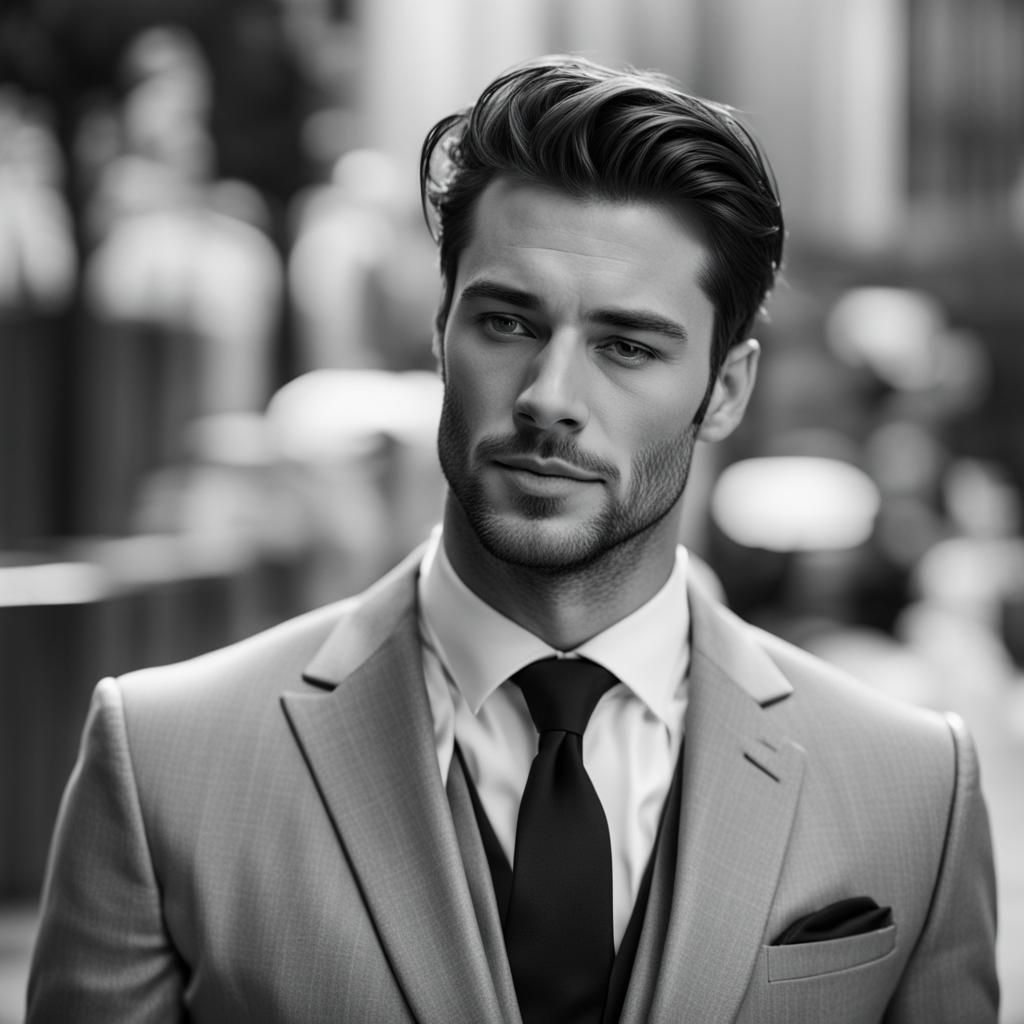 Dashing Gentleman in Formal Wear